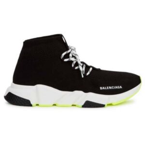 BALENCIAGA SPEED TRAINER LACE UP BLACK WHITE – BB16