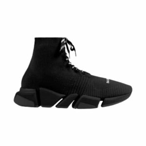 BALENCIAGA MEN’S SPEED 2.0 LACE-UP SNEAKER IN BLACK – BB155