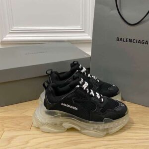 BALENCIAGA MEN’S TRIPLE S SNEAKER CLEAR SOLE – BB200