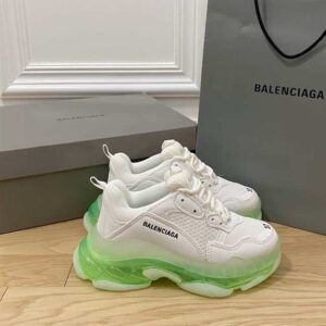 BALENCIAGA MEN’S TRIPLE S SNEAKER CLEAR SOLE – BB190