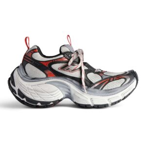 BALENCIAGA MEN’S 10XL SNEAKER IN GREY/WHITE/RED – BB271