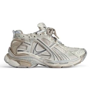 BALENCIAGA RUNNER SNEAKER IN BEIGE NYLON AND SUEDE-LIKE FABRIC – BB267