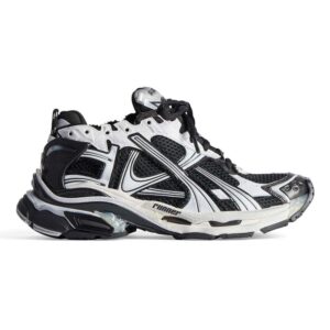 BALENCIAGA RUNNER SNEAKER IN BLACK AND WHITE MESH AND NYLON – BB266