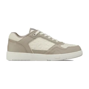 DIOR B27 UPTOWN LOW-TOP SNEAKERS BEIGE AND WHITE GRAINED CALFSKIN WITH WHITE GRAVITY LEATHER – CD223
