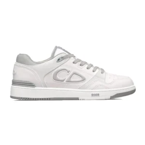 DIOR B57 DRIBBLE SNEAKERS WHITE AND GRAY SMOOTH CALFSKIN WITH WHITE SUEDE – CD218