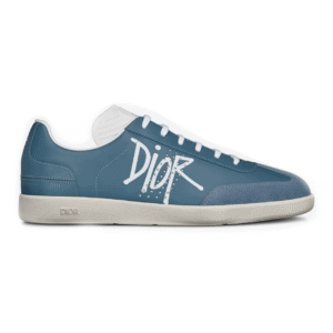 DIOR B01 SNEAKER BLUE SMOOTH CALFSKIN AND SUEDE WITH DIOR AND SHAWN SIGNATURE – CD57