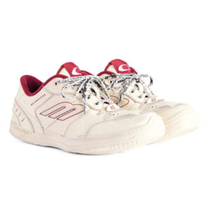 Balenciaga Unisex Hamptons Worn-out Calfskin Moderately Distressed Sneaker 841763 Peachblow