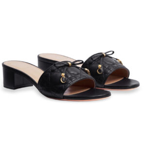 Christian Dior Women's Mule A talon Dior Cannage Black