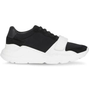 BURBERRY SUEDE AND NEOPRENE HIGH-TOP SNEAKERS – BBR20