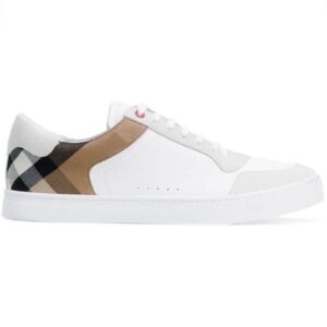 BURBERRY LEATHER AND HOUSE CHECK SNEAKERS – BBR27
