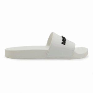 BALENCIAGA RUBBER LOGO POOL SLIDE SANDALS – BBS7