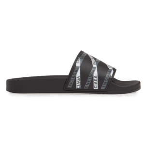 BALENCIAGA RUBBER LOGO POOL SLIDE SANDALS – BBS9