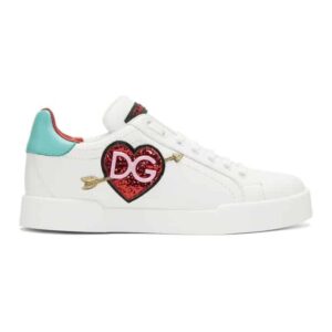 DOLCE & GABBANA WHITE HEART SNEAKERS – DG31