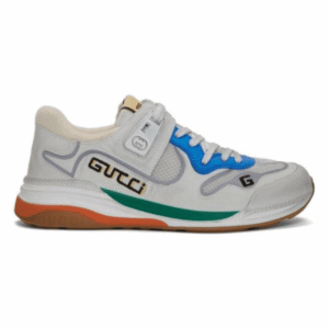GUCCI G LINE SNEAKERS IN LEATHER AND MESH WITH EMBROIDERED LOGO – GC117
