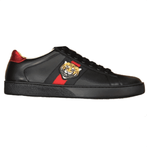 GUCCI TIGER ACE EMBROIDERED SNEAKER BLACK – GC49