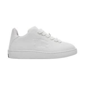 BURBERRY BOX LOGO-DEBOSSED LEATHER SNEAKERS – BBR096