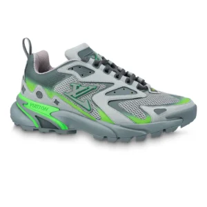 LOUIS VUITTON RUNNER TATIC SNEAKERS IN GREY AND GREEN – LSVT348
