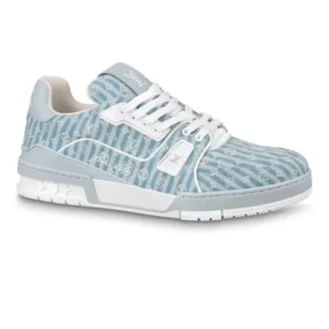 LOUIS VUITTON TRAINER SNEAKERS BLUE MONOGRAM TEXTILE – LSVT346