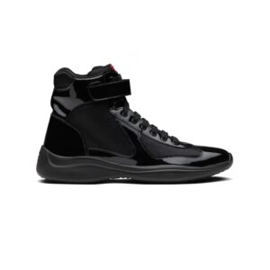 PRADA AMERICA’S CUP HIGH-TOP SNEAKERS IN BLACK – PRD021