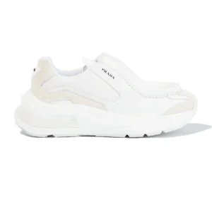 PRADA BRUSHED LEATHER SNEAKERS BIKE FABRIC SUEDE – PRD014