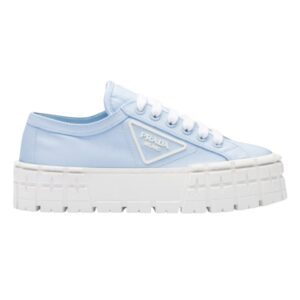 PRADA DOUBLE WHEEL RE-NYLON GABARDINE SNEAKERS LIGHT BLUE – PRD085