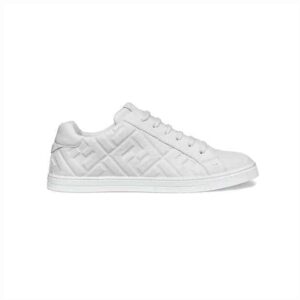 FENDI WHITE NAPPA LEATHER LOW TOP SNEAKERS – FD09