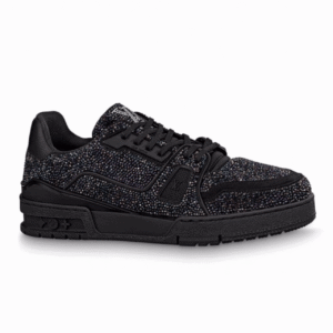 LOUIS VUITTON GLITTER SNEAEKERS BLACK TRAINER – LV223