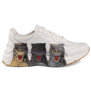 GUCCI RHYTON LEATHER SNEAKER WITH TIGERS