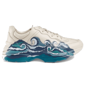 GUCCI RHYTON LEATHER SNEAKER WITH WAVE