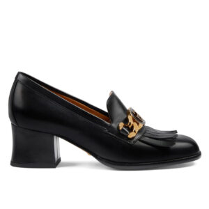 Gucci Women's Interlocking G Mid-Heel Pump 750532 Black