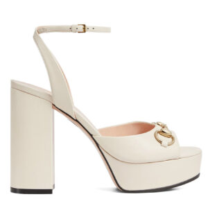 Gucci Women's Horsebit Platform Sandal 795224 White