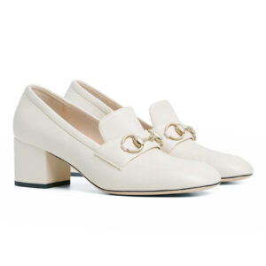 Gucci Women's Loafer Pump With Horsebit 832443 Cream
