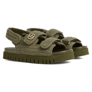 Gucci Women's Double G Women's Sandals 835086 Green