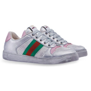 Gucci Unisex Worn-Out Effect Screener Sneaker Pink