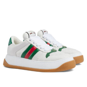 Gucci Unisex Screener Sneaker With Web 771457 White