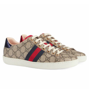 Gucci Unisex Ace GG Supreme sneaker Coffee
