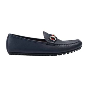 GUCCI LEATHER DRIVER WITH WEB NAVY – LDG006